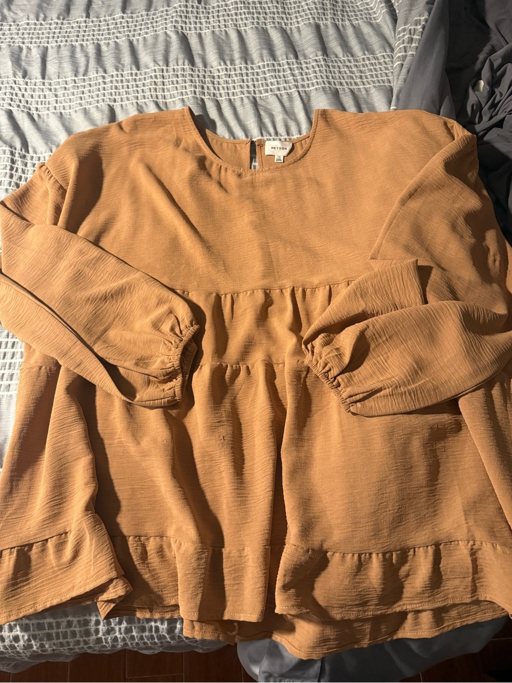 Brown Tiered Tunic top